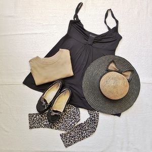 I.N.C. International Concepts Black Tunic Tank